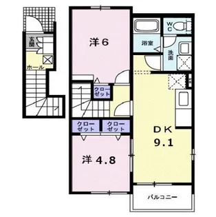 アップロードB【2階】の間取り