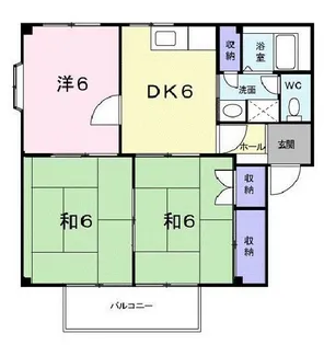 カームネス福山B【2階】の間取り