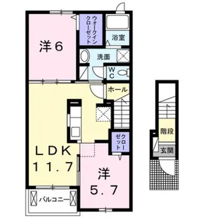 サンピアス木太2【2階】の間取り