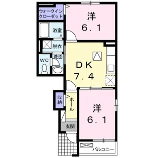 クレストールKⅡ【1階】の間取り