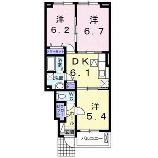 ヒーリング A【1階】の間取り