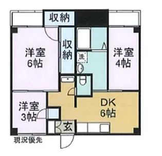 ヴィラナリー水呑1【305号室】の間取り