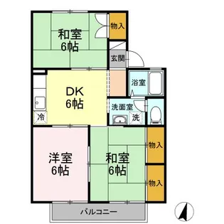 セジュール小松原 A棟【1階】の間取り