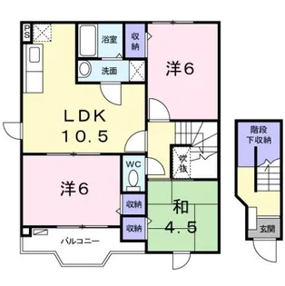 シャルムハイツ・U B【2階】の間取り