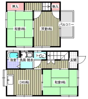 西江住宅【2号室】の間取り