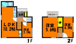 香川県高松市高松町【一戸建】の間取り