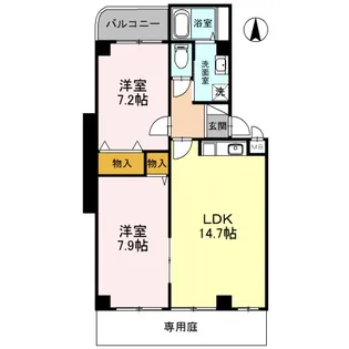 サンセリテITANO A棟【1階】の間取り