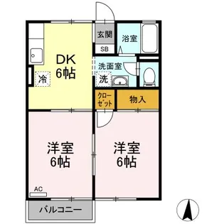 エクセルハイツ森安【1階】の間取り