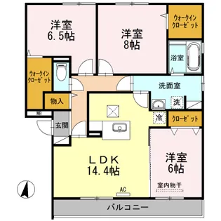 グランドゥールフジイ【1階】の間取り