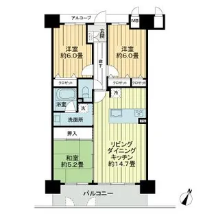 アルファライフ丸亀駅前【8階】の間取り