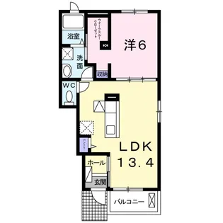 フィオーレ悠【1階】の間取り