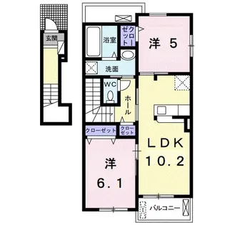 ビリーブ B【2階】の間取り