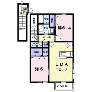 ハイランドさぬき A【2階】の間取り