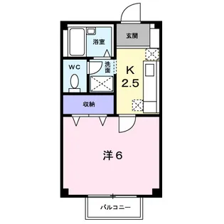 メゾン・ユニソール【1階】の間取り