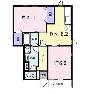 グレイス・カーサA【1階】の間取り