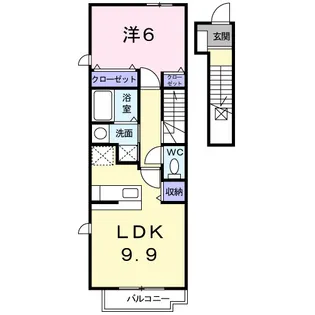 1LDKの間取り画像