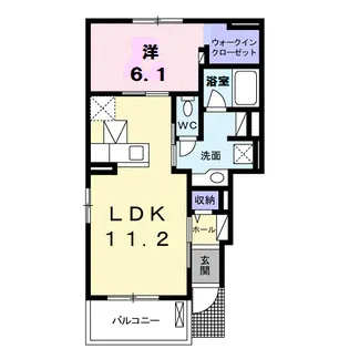 クラール宇多津C【1階】の間取り