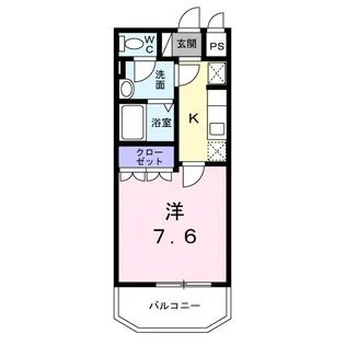 1Kの間取り画像