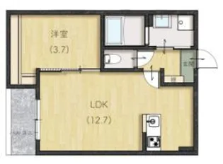 Lien南本庄【202号室】の間取り