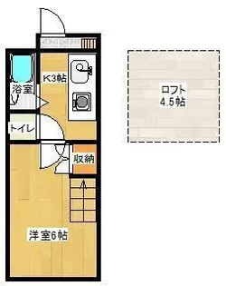 ヴィレッヂわたかべ【105号室】の間取り