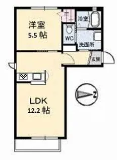 リヴィレッジ A棟【1階】の間取り