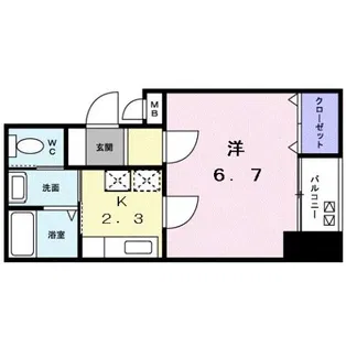 グレース栗林【4階】の間取り