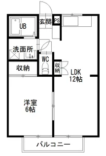 山根ハイツ【205号室】の間取り