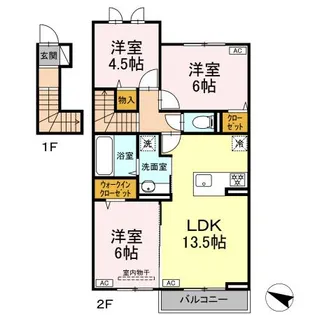 HONEY BEAR A【2階】の間取り