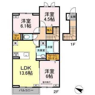 HONEY BEAR A【2階】の間取り