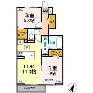 HONEY BEAR B【1階】の間取り