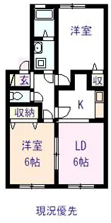 メモリーズホームB【202号室】の間取り