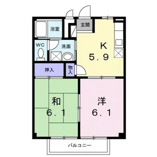 フォブール雅【2階】の間取り