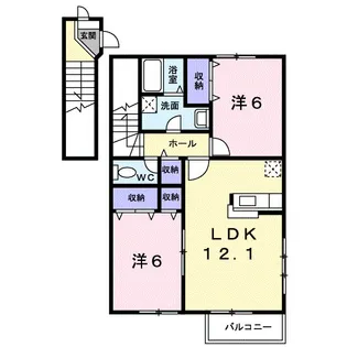 シンサリティ.MⅡ A【2階】の間取り
