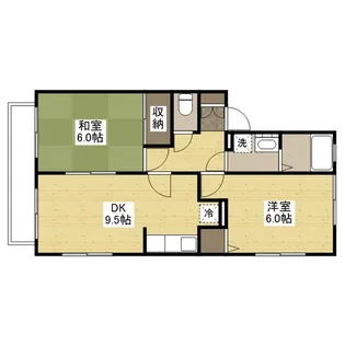 メンバーズタウン草戸Ⅲ【1階】の間取り