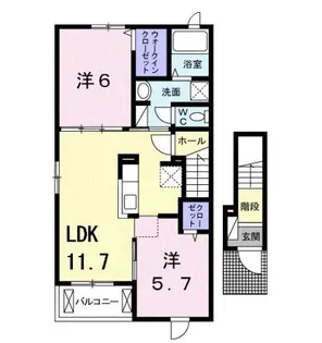 アルバーダⅠ【2階】の間取り