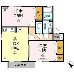 エル・プラティア B棟【202号室】の間取り