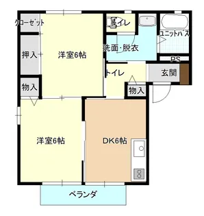サンローズ野上【1階】の間取り