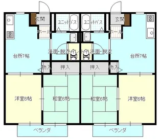 ツインスターハイム A棟【201号室】の間取り