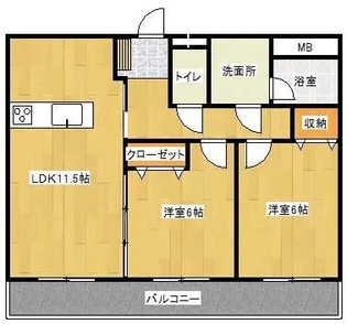 サンセットピア【3階】の間取り