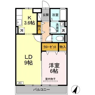 クリーン・アレテー【302号室】の間取り
