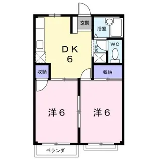 サンラビアン川口B【2階】の間取り