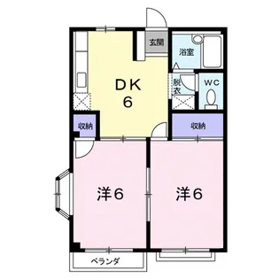 サンラビアン川口C【1階】の間取り