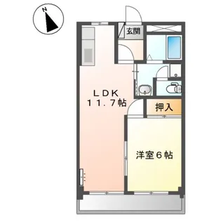 アクロス7122【1階】の間取り