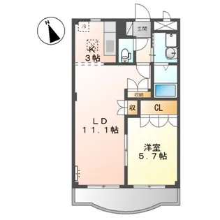 ガーデンハイム参番館【1階】の間取り