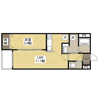 月光福山東弐番館【206(Fタイプ)号室】の間取り