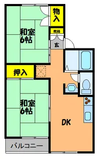 アザリア ハイタウンC【2階】の間取り