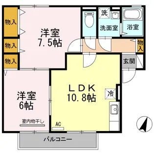 グリーンベルズA棟【2階】の間取り