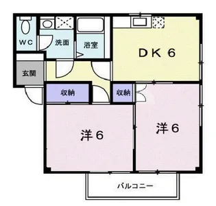 サニーハウスA【2階】の間取り