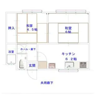脇坂コーポ【202号室】の間取り