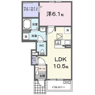 ハーモニー 安福 B【1階】の間取り